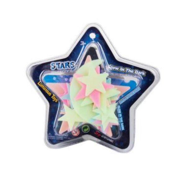 Neon Glow In The Dark Star Stickers