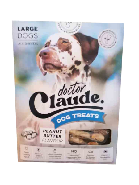 Doctor Claude - Peanut Butter Dog Treats - Large Dogs - 1Kg x 2