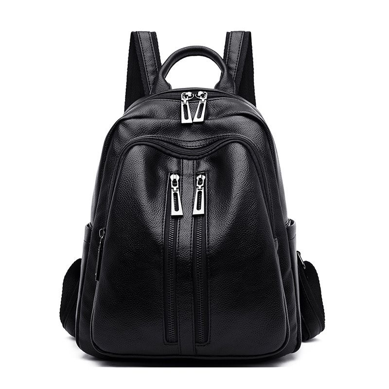 Soft PU Leather Youth Medium Backpack Shouder Travel Bag with Pendant ...