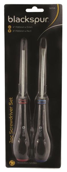 Blackspur 2pc Screwdriver Set
