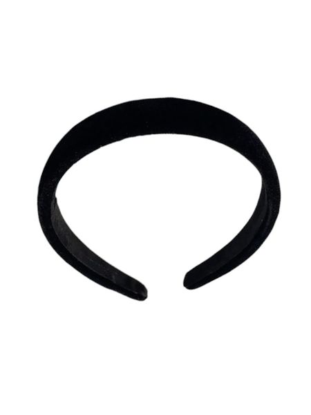 Wide Black Velvet Sponge Alice Band For Women - Black