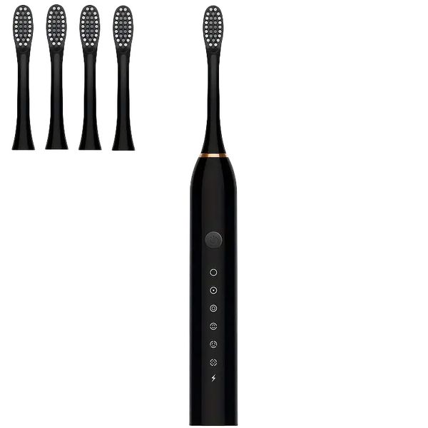 6 - Gear USB - Charging Sonic Toothbrush with Four Brush Heads