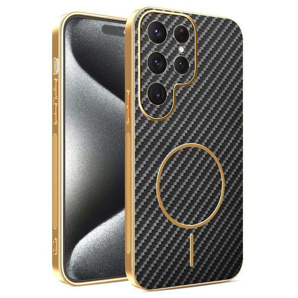 Fiber Magnetic Phone Case Compatible With Samsung Galaxy S21 Ultra