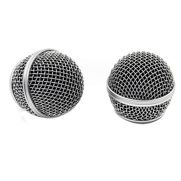 2Pcs Microphone Grille Replacement Mic Microphone Head Grill Head Mount Wir