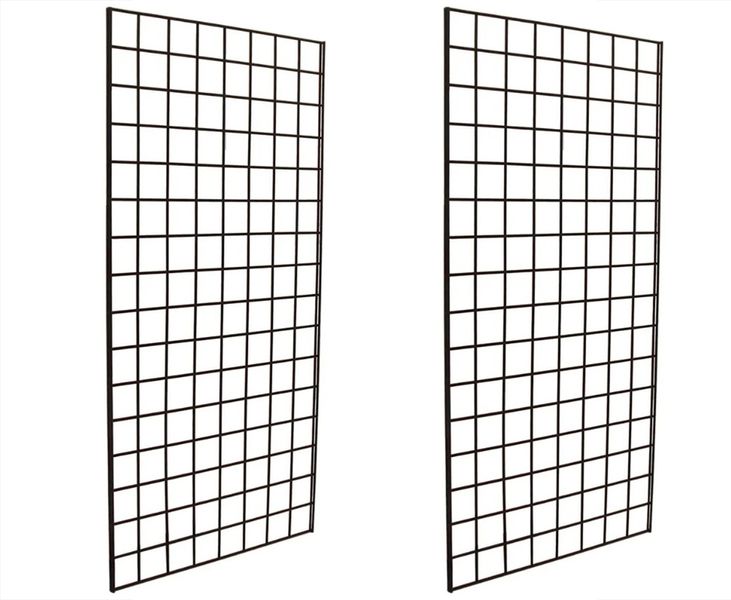 Homeware 4U Photo Grid Wire Wall Display - Black - Set of 2
