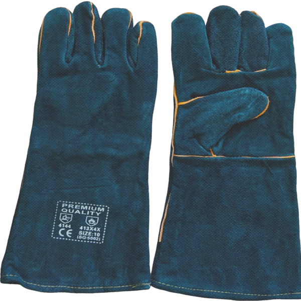 Green Leather Line Welding Gloves-40cm