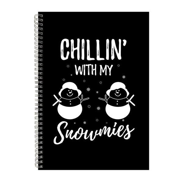 Chillin With My Snowmies Notebook Festive Gift Idea A4 Notepad 135