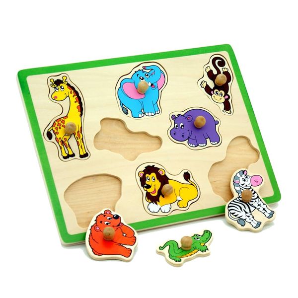 Wooden Flat Puzzles - Wild Animals