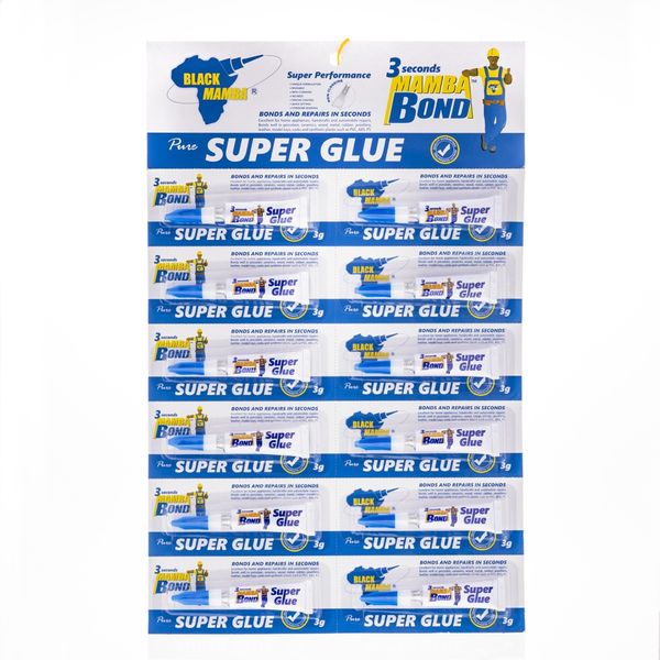 Black Mamba Super Glue 3g x 12 Pack