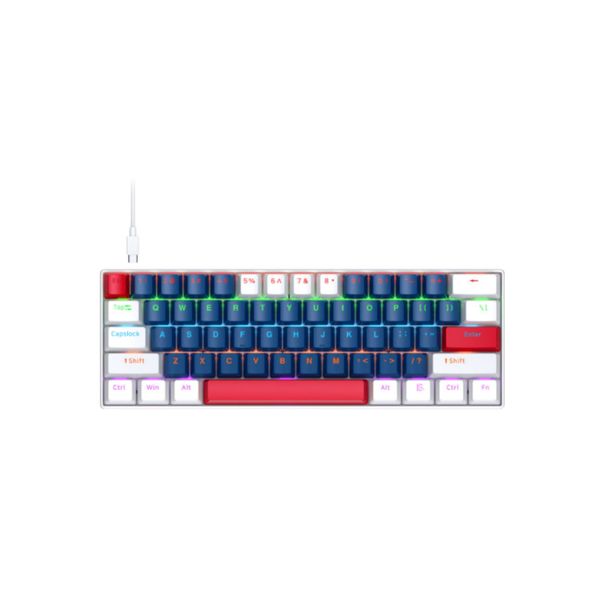 T-WOLF T60 61-Key RGB Mechanical Keyboard - Compact, Custom, Retro Design