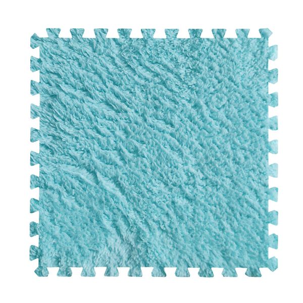16pcs Thickened Interlocking Tile Mats,Fluffy Shaggy Soft EVA Foam Area Rug