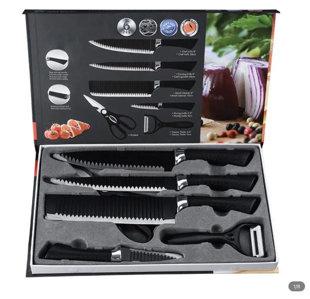 Easyrich 6 Piece Kitchen Knife Set