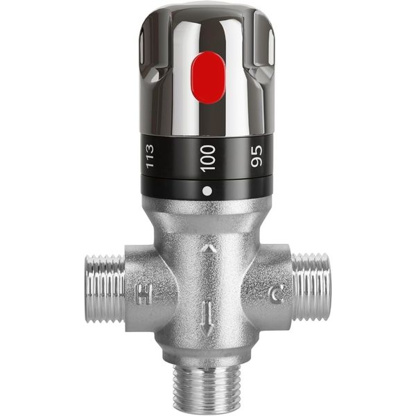1/2 NPT Thermostatic Mixing Valve,Water Mixing Valve with 1/2 NPT MaleSolid