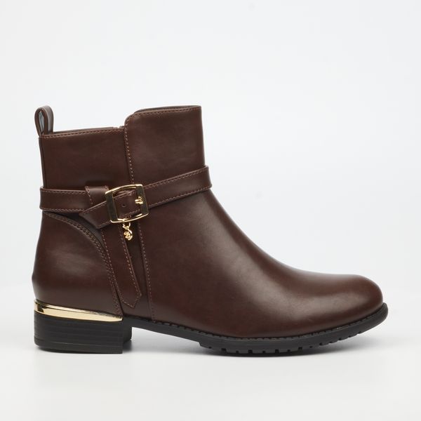 Miss Black Hadar 21 Women Faux Leather Ankle Boots - Chocolate