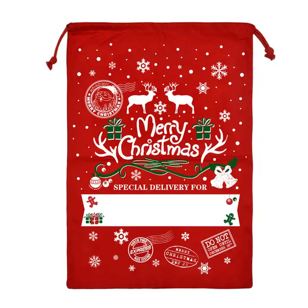 Large Christmas Santa Canvas Sack