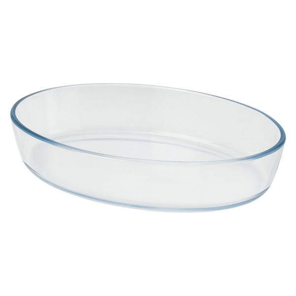 Elegant Oval Glass Bakeware - Transparent