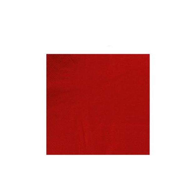 Serviettes - 2 Ply - 33cm - 20 Piece Plain Red