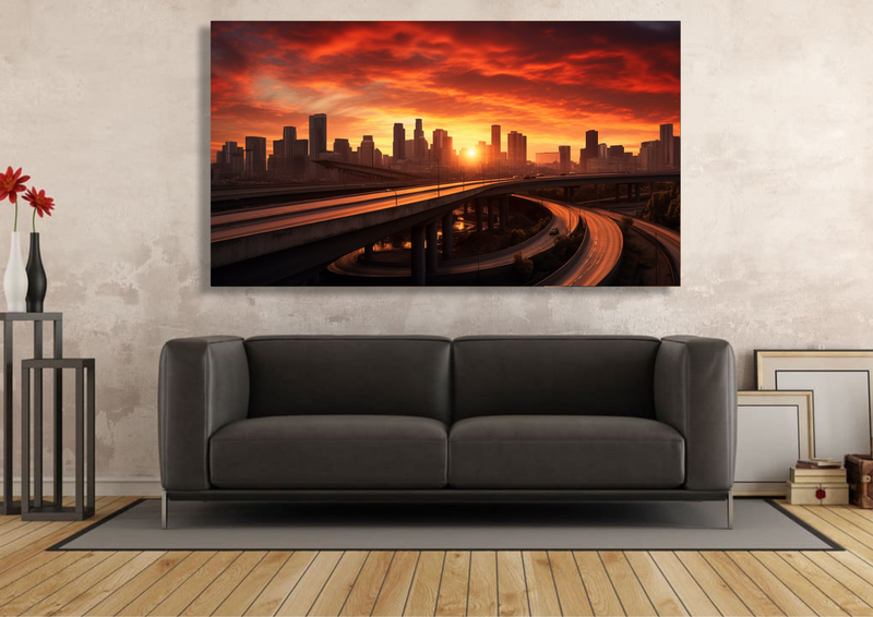 Sunset Overpass Abstract - Im1116 image