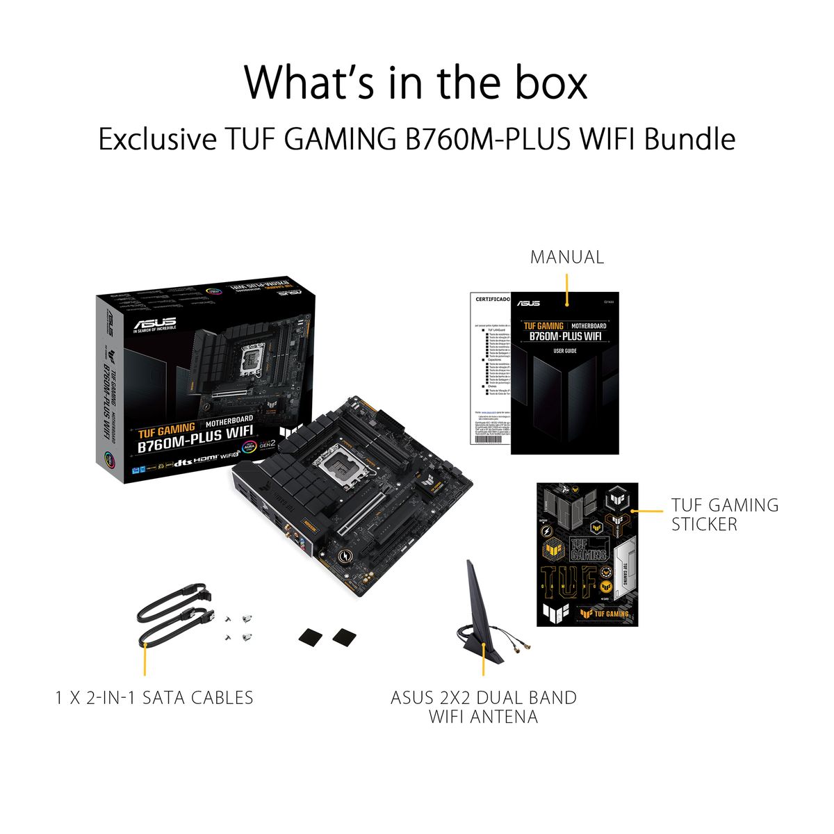 ASUS TUF GAMING B760M-PLUS WIFI Intel B760 (LGA 1700) mATX