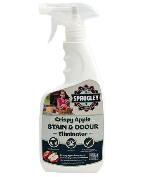 Sprogley Dog 500ml Stain Odour Eliminator Spray Crispy Apple