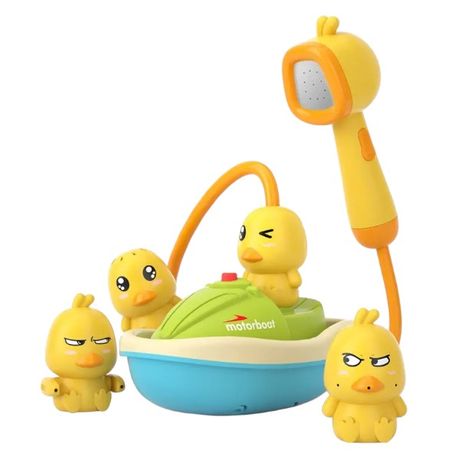 Duck Bath Sprinkler Shower Toy - Fun Water Sprayer for Kids - Yellow Image