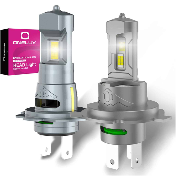 Onelux H7 LED Headlight Bulbs - Compact &amp; Easy Install - Set of 2