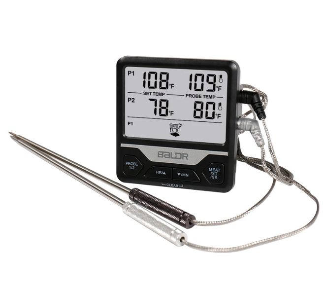 BALDR Dual Probe Digital Cooking Thermometer 7 Pre-Programmed Temperatures