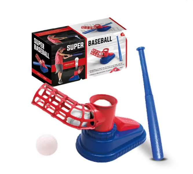 SamMag Biz Kids Baseball Pitching Machine - Pop A Pitch Baseball Batting