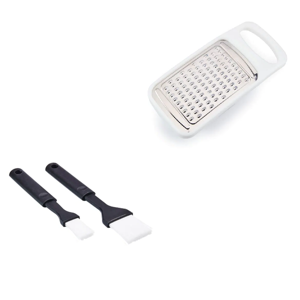 Stainless Steel Grater With Box &amp; Kitchen Brush Set 2 Piece