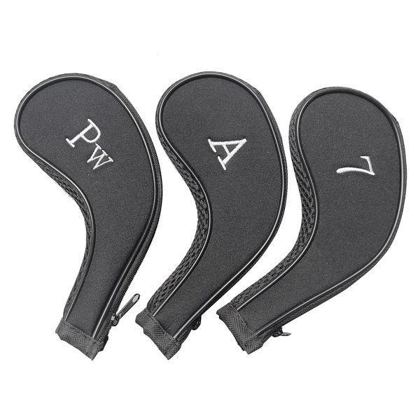 10Pcs Zipper Golf Club Iron Head Covers With Number Golf Head Covers