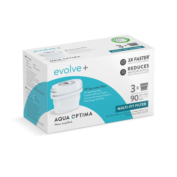 Aqua Optima Filter 3 Pack Plastic White 30 Day "Evolve+