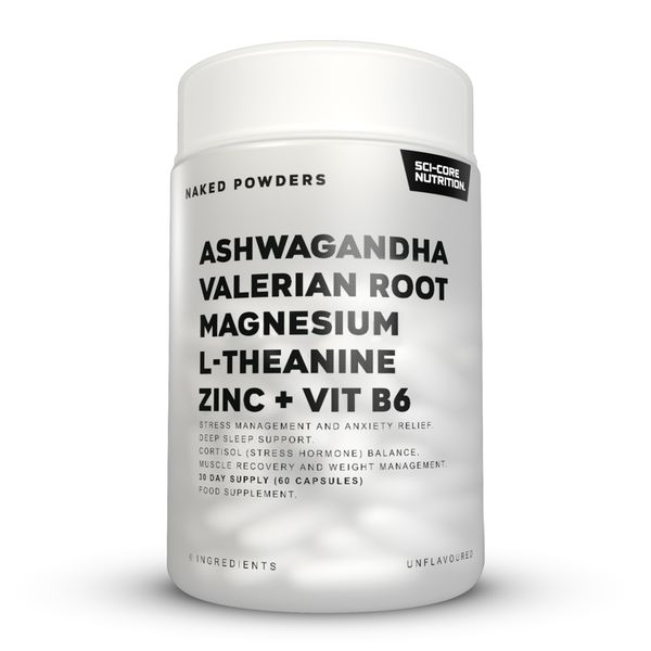 Ashwagandha, Valerian Root, Magnesium, L-Theanine, Zinc, Vit B6 - 60 caps