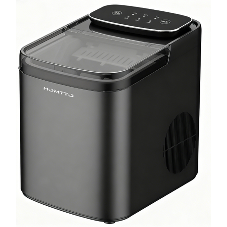 HOMTTO 16kg/24Hr Bullet Ice Maker -6- 9 Ice Pieces in 6 -10 Mins,1.2L, Image