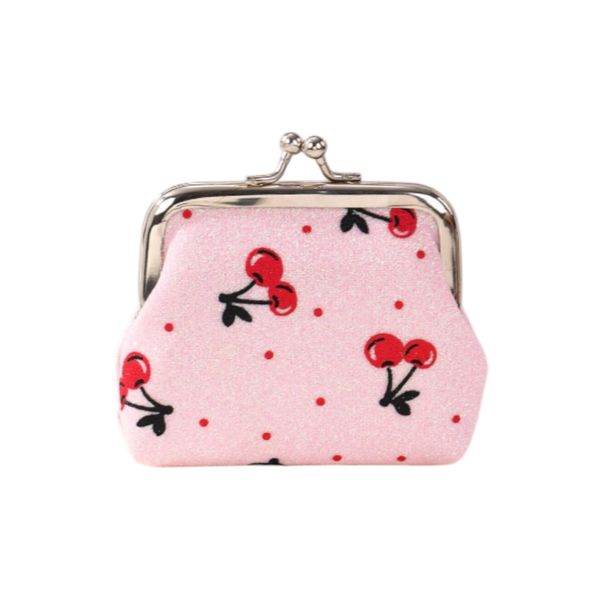 Mini Cartoon Cherry Versatile Coin Purse - Pink/Red