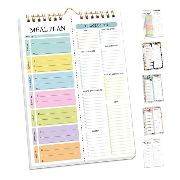 Shrewdful Handmade Bound Weekly Detachable Diet Plan Sheet,