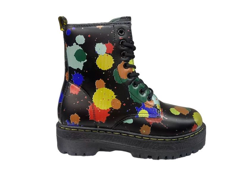 K Star 7 Ladies Doc Hi Splash Lace up Ankle boots