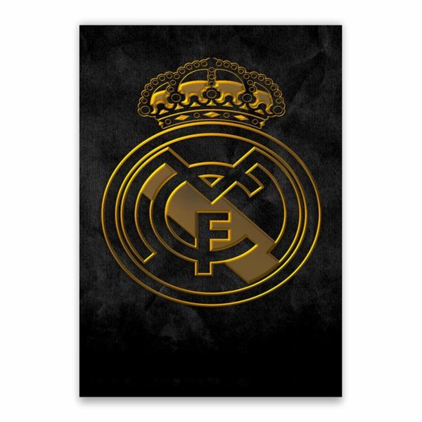 Gold Real Madrid Logo Poster - A1