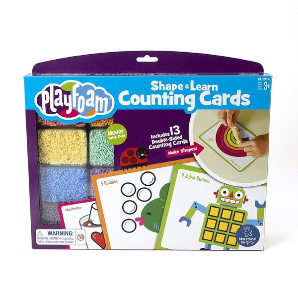 Educational Insights Playfoam Sensory Dough - Shape &amp; Learn Counting Cards