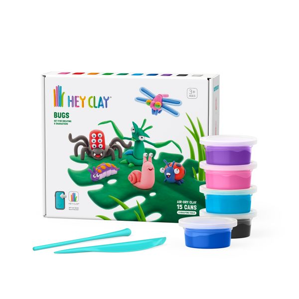 Hey Clay: Modelling Air-Dry Clay with Fun Interactive App - Bugs, 15 cans