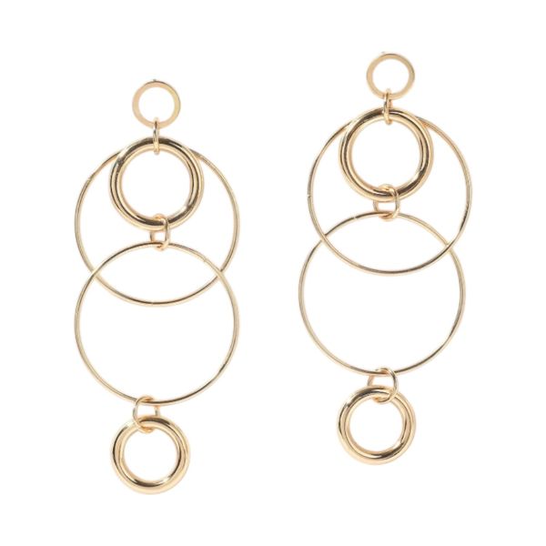 Women's Multi-Circle Drop And Dangle Earrings - Gold