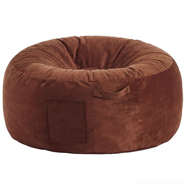 BeanBag Chair 90CM with Washable Cover and Side Pocket Comfy Kids Lazy Sofa