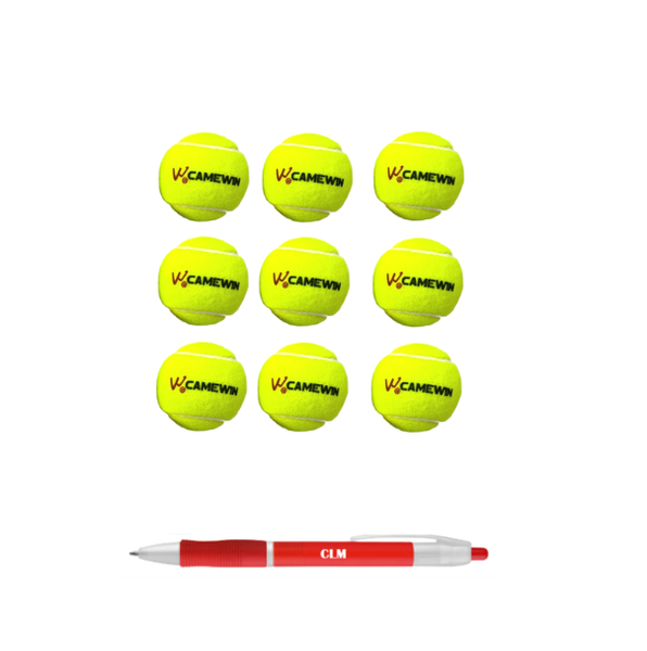 Camewin Professional Padel Balls - Pack of 9 with CLM Pen