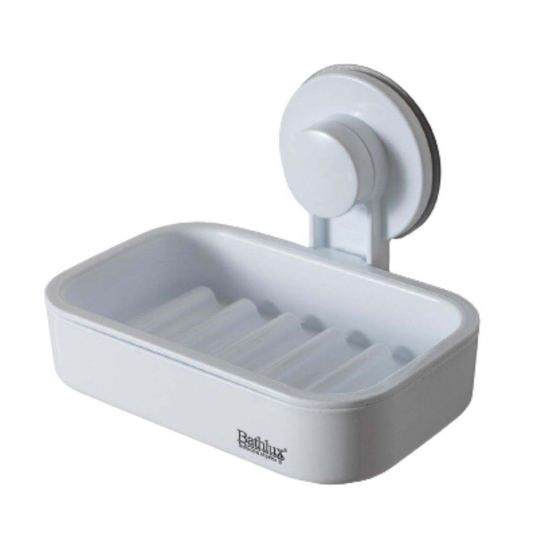 Bathlux Suction Cup Soap Dish Powerful Vacuum Suction Soap Holder