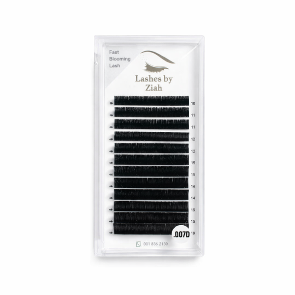 Lashes by Ziah 0.07D Blooming Auto Fans Mixed Tray - D Curl (10-16mm)
