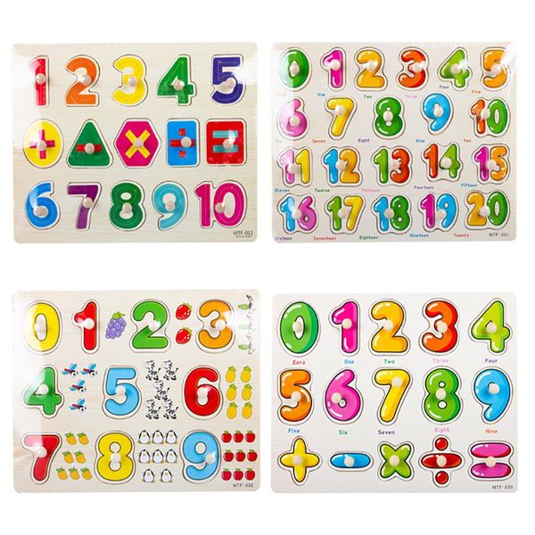 Numbers Board 1 - 10 Wooden Push-in Board (2 Pack)