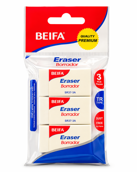 BEIFA Premium Eraser Set - Clean Erasing (3s Pack)