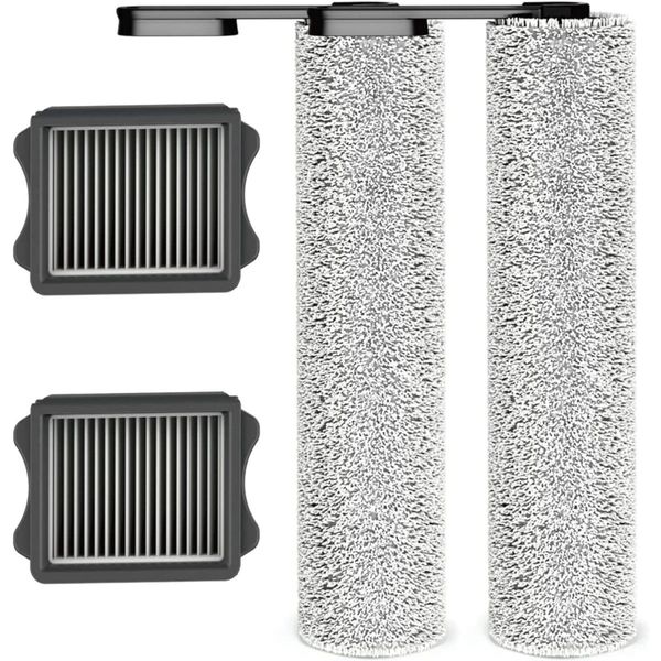 Tineco FLOOR ONE S5/iFLOOR 5 2x Replacement HEPA Filters, 2x Brush Rollers
