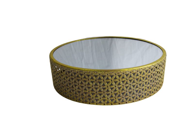 Td - Round Gold Tabletop Decor Stand