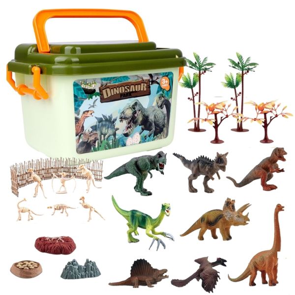 31 Piece Dino Adventure Park Play Set Toy - Toys for Boys