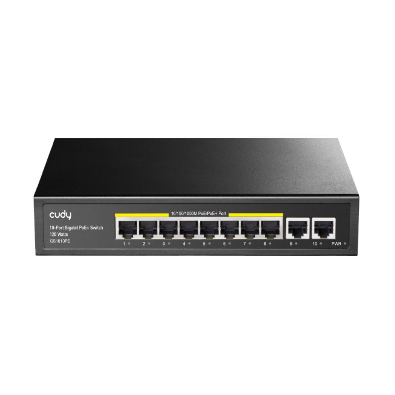 Cudy 10Port 120W Gigabit PoE+ Switch with 20Gbps bandwith Grey